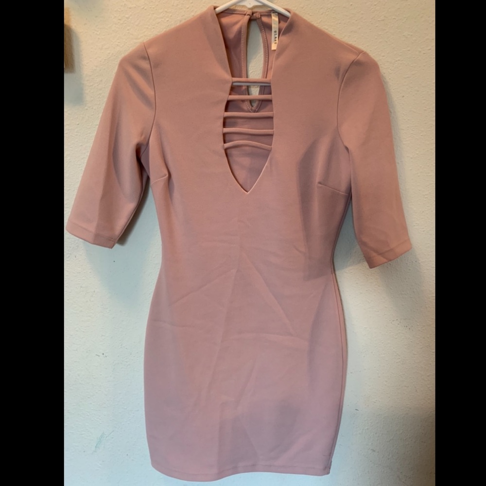 Pink mini dress